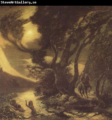 Albert Pinkham Ryder Siegfried and the Rhine Maidens (mk19)